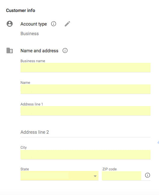 screenshot for setting up your billing account in Google Maps Platform
