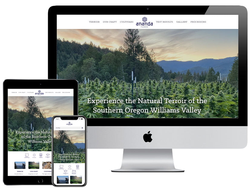 Web Design - Ananda Farms Cannabis