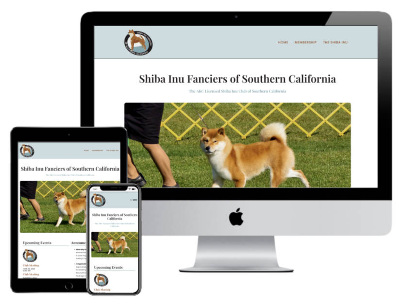 Web Design – Shiba Fanciers of So Cal