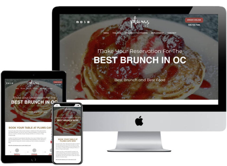 site Design and Accessibility for Plums Cafe in Costa Mesa